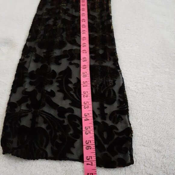 Symphony Designs Women's Black Burnout Velvet Floral Sheer Silk Blend Scarf - Picture 8 of 8